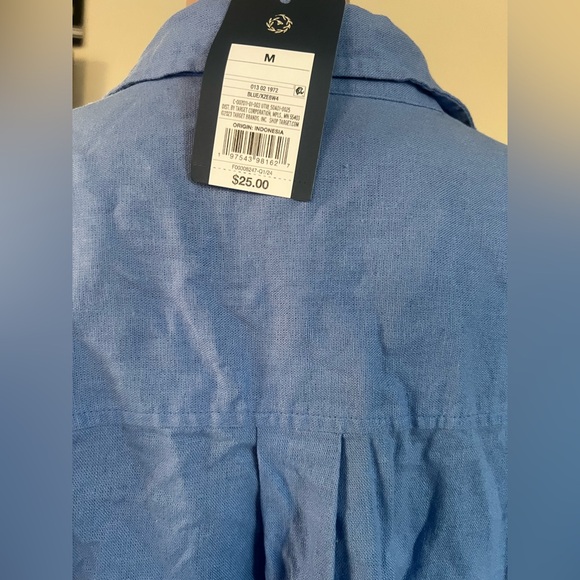 Universal Thread Blue Button-Up Blouse - Picture 3 of 5